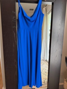 Express Royal Blue Cowl Neck Maxi Dress